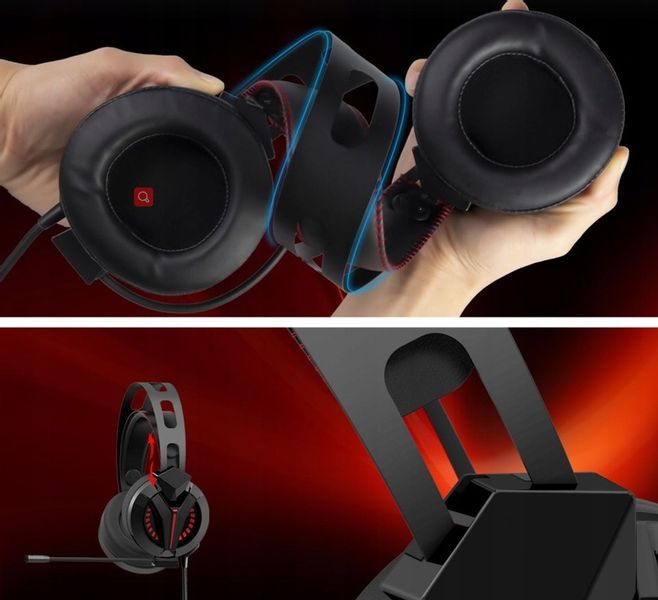 SŁUCHAWKI GAMINGOWE M180PRO do PC PS4 XBOX LED zdjęcie 13