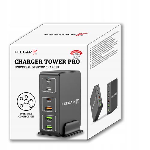 Ładowarka Sieciowa Feegar Tower Pro 140W Usb Typ C na Arena.pl