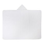 Kocyk z mikrofibry i polaru arktycznego z kapturem do sublimacji - biały