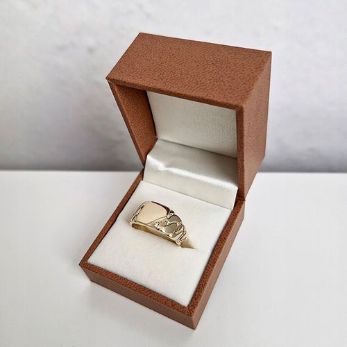 SYGNET ZŁOTY MĘSKI PANCERKA Z BRYLANTEM 585 / R28 na Arena.pl