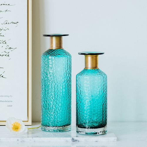 Nowoczesne Wazony Dekoracyjne - Retro - HOME Royal 3 Niebieski na Arena.pl