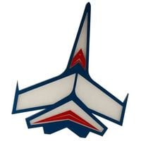 Lampa sufitowa samolot JET Abigali LED 26W odrzutowiec biały