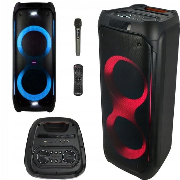 Głośnik Bluetooth Karaoke Manta Przenośny Athos Mikrofon USB Power Audio zdjęcie 6