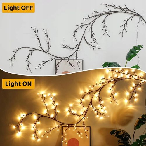 Dekoracja LED W Kształcie Gałęzi, Łańcuch Świetlny Z Gałązkami Wierzby na Arena.pl