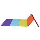 materac gimnastyczny Satellite 195x75x3 cm pięcioczęściowy - kolorowy