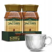 Jacobs rozpuszczalna Cronat Gold 2x200g + filiżanka ryflowana Altom Design