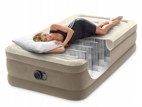 Materac dmuchany gruby jednoosobowy z pompką 191x99x46cm Intex 64426 na Arena.pl