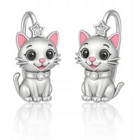 Srebrne kolczyki kotki dla dziewczynki dzień dziecka na Komunię srebro 925