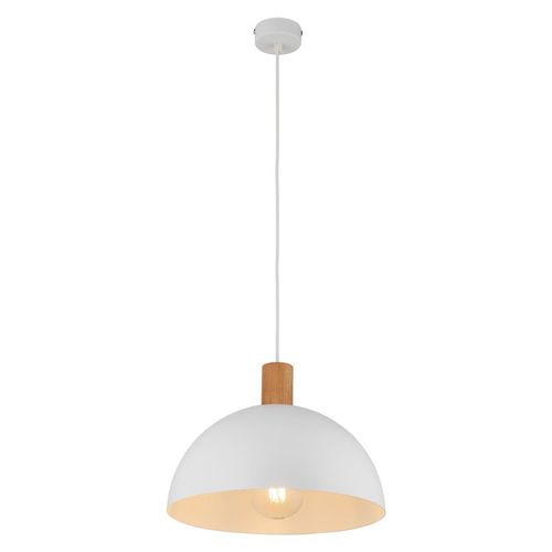 Lampa wisząca kopuła do salonu Oslo 4851 TK Lighting drewniana biała na Arena.pl