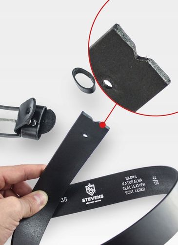 PASEK SKÓRZANY MĘSKI SZEROKI BRĄZOWY STEVENS Q2-V na Arena.pl