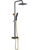 Deszczownica prysznic 1,5m wlewka bateria czarny