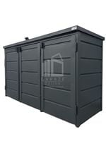 Zabudowa koszy na śmieci obudowa kubłów 207x80x120 cm 3x240L ID504