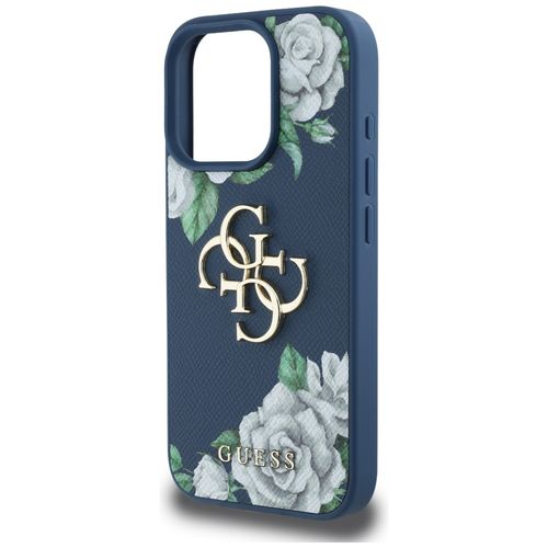 etui guess grained roses big 4g logo do  iphone 16 pro max niebieski na Arena.pl