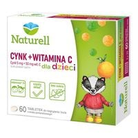 Naturell Cynk + Witamina C dla dzieci – tabletki do żucia