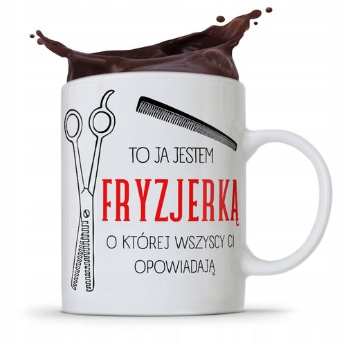 Kubek Dla Fryzjera To Ja Jestem Fryzjerką Prezent Z Nadrukiem Ze Zdjęciem na Arena.pl