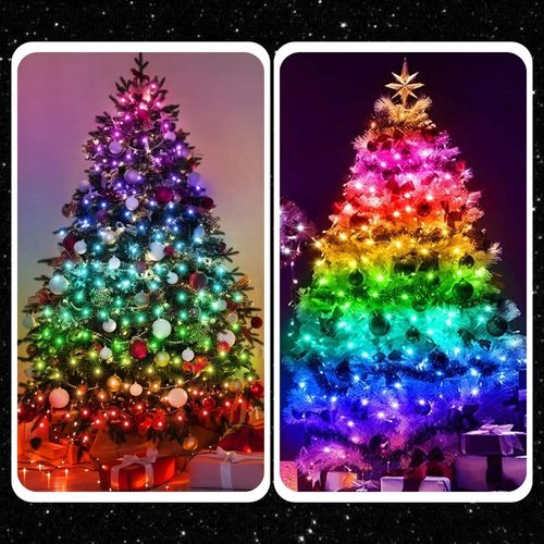LAMPKI CHOINKOWE 100LED MULTIKOLOR ŚWIĄTECZNE SMART WIFI PILOT 10M na Arena.pl