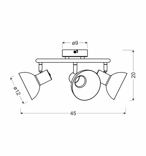 Diso spirala 3x40W E27 czarny+zloto na Arena.pl