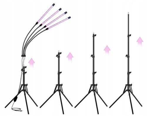 4x LAMPA PANEL DO WZROSTU UPRAWY ROŚLIN FULL SPECTRUM TIMER USB 36W 80 LED na Arena.pl