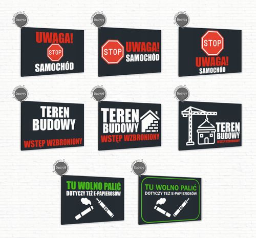 Tabliczka informacyjna znak dibond 30x20 cm brama otwierana automatycznie na Arena.pl