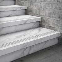 Płytki na schody z kapinosem BIAŁY MARMUR 100x30
