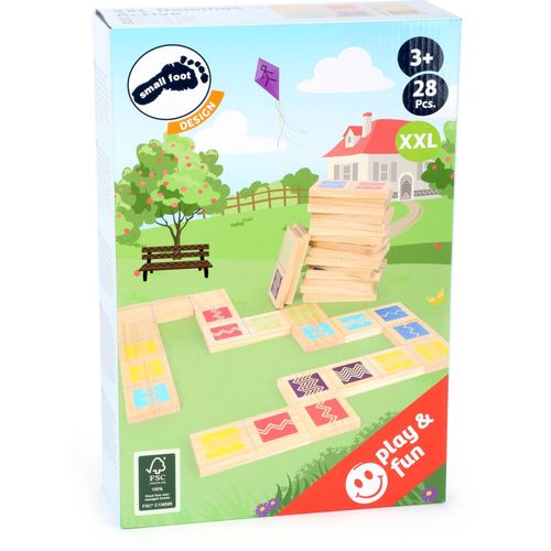 Gra Domino zestaw XXL 28 Klocków z woreczkiem na Arena.pl