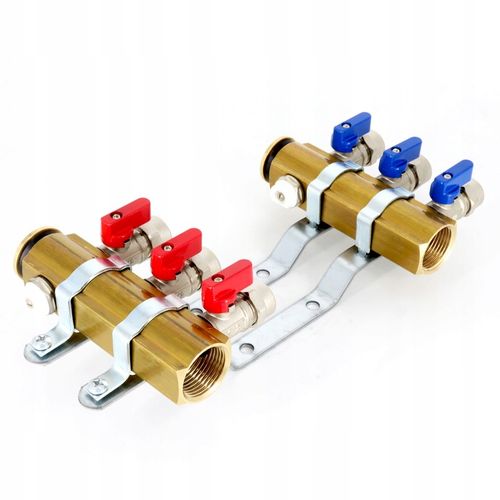 Rozdzielacz C.O. 3 obwodów zaworki PEX odpowietrzniki DO GRZEJNIKÓW na Arena.pl