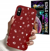 ETUI DO XIAOMI REDMI 9A - ŚWIĄTECZNE WZORY CHOINKA MIKOŁAJ + SZKŁO