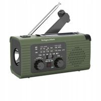 Radio awaryjne solarne na korbkę SOS powerbank 5000mAh latarka dynamo