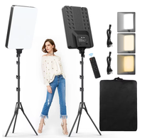 Profesjonalny Zestaw Lampa LED do Fotografii i Live Streamingu, Regulacja Barwy, Statywy, Pilot