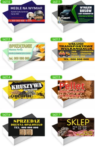 Wizytówki firmowe Foliowane 1000szt różne wzory KWIACIARNIA KWIATY na Arena.pl