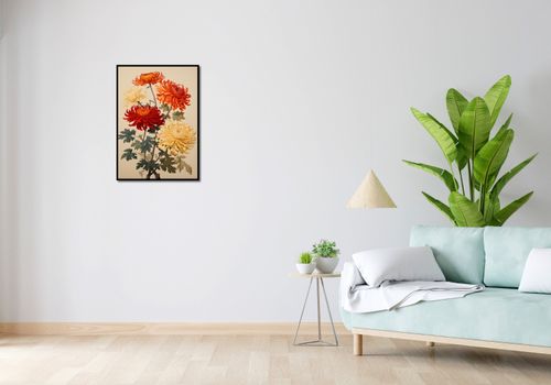 Plakat 50x70cm Tańczące Chryzantemy na Arena.pl