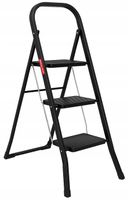 Drabina domowa 3 stopniowa lekka drabinka składana szerokie schodki
