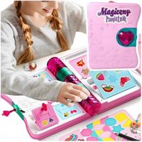 MAGICZNY PAMIĘTNIK SEKRETNIK NA HASŁO SZYFR KLUCZYK PREZENT DLA DZIEWCZYNKI