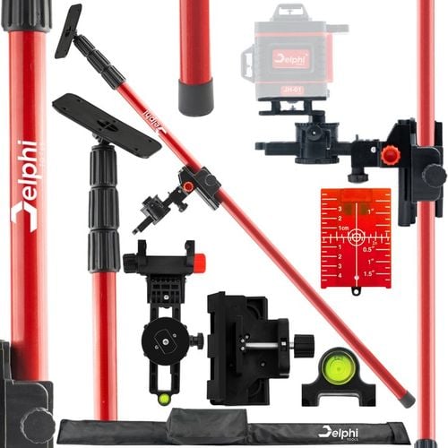 LASER KRZYŻOWY Poziomica Laserowa 16 Linii + STATYW 115cm Zielony + na Arena.pl