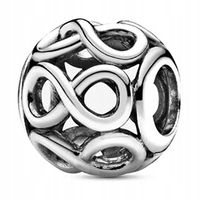 Zawieszka SREBRO 925 Koralik Charms Ażurowy Znak Nieskończoności
