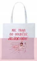 Torba Biała Eco Shopper Dla Instruktora Prezent Z Nadrukiem Ze Zdjęciem