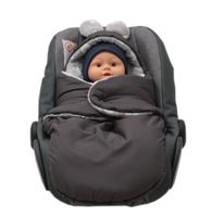 ŚPIWOREK MYSZKA NOSIDŁO FOTELIK WÓZEK ORTALION GRAFIT BIPOLAR SERCA BIAŁE