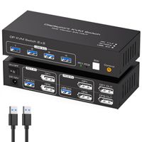 UŻYWANY/NIEKOMPLETNY Przełącznik KVM TJCXELE DisplayPort 4K144Hz 2 PC