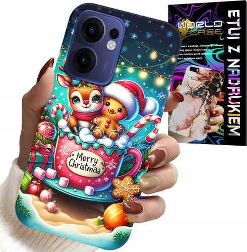 ETUI DO OPPO FIND X5 LITE - RENIFER Z PIERNIKIEM MERRY CHRISTMAS na Arena.pl