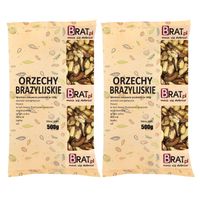 Orzechy brazylijskie 1kg (2x500g) Wysoka JAKOŚĆ Produkt NATURALNY
