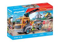 Playmobil Action Heroes Ciężarówka budowlana z dźwigiem HDS 71750
