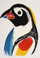 Plakat 68x98cm Portret Ptaka