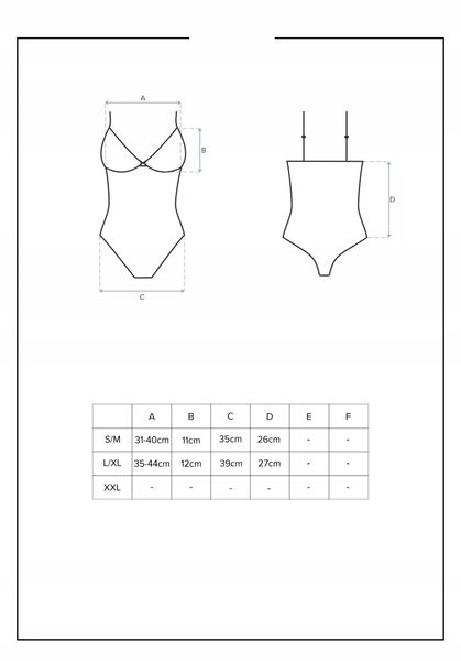 Czarne body 869-TED-1 S/M. Prześwitujące. zdjęcie 6