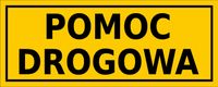 Naklejka magnetyczna Magnes POMOC DROGOWA odblask