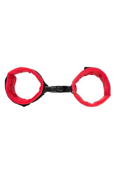 Anonymo Handcuffs, Velour, Red, 29 Cm zdjęcie 3