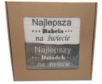 ręcznik haftowany 50 x 100 cm  2szt. w pudełku dla najlepsza babcia /