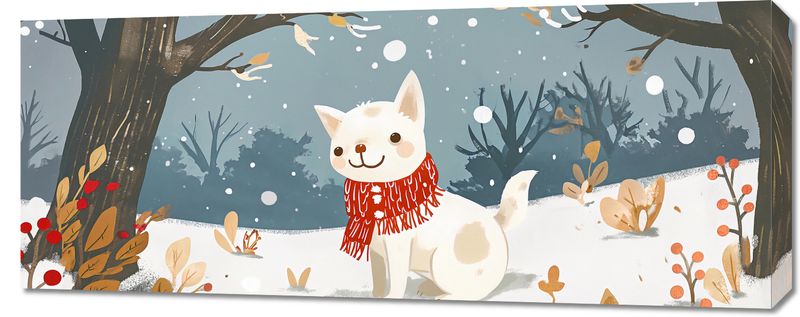 Obraz 100x40cm Śnieżny Kompan zdjęcie 1