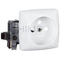 OTEO Gniazdo pojedyncze 2P+Z z przesłoną styków BIAŁE komplet 16A-250V~ Legrand 086127