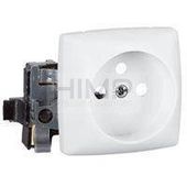 OTEO Gniazdo pojedyncze 2P+Z z przesłoną styków BIAŁE komplet 16A-250V~ Legrand 086127