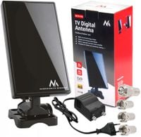 NAJMOCNIEJSZA ANTENA POKOJOWA DVBT 100dBuV FULL HD MACLEAN MCTV-970 BLACK